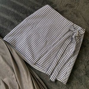 Gingham Wrap Skirt